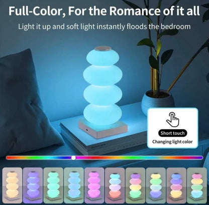 EMERGE Aesthetic Stacked Pebble Lamp Table Lamp (13 cm, Multicolor)