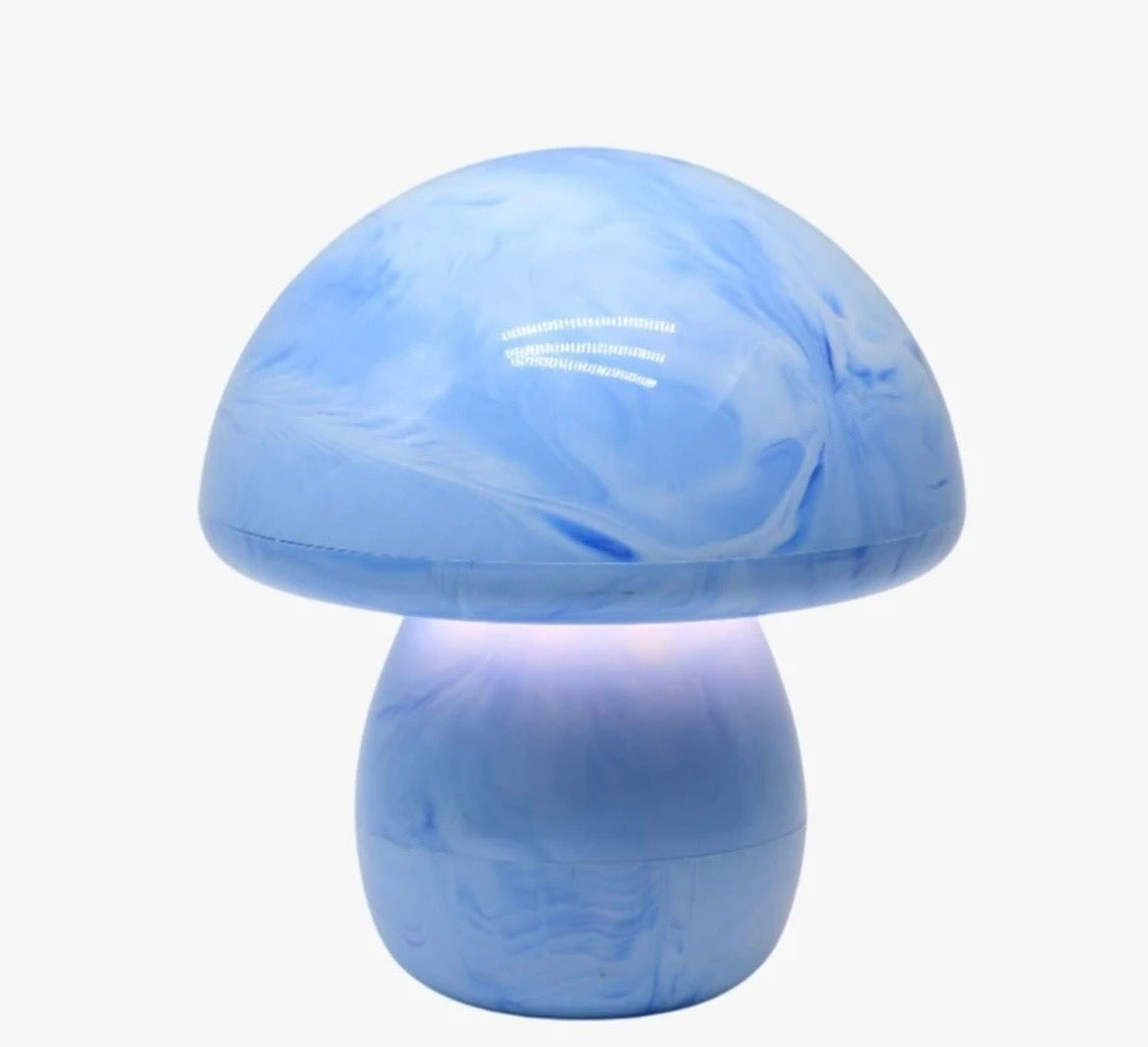 TIMALFI Decorative Ceramic Table Lamp for home Glare-Free Light Aesthetic Gifts (Mushka) Night Lamp (17 cm, Blue)